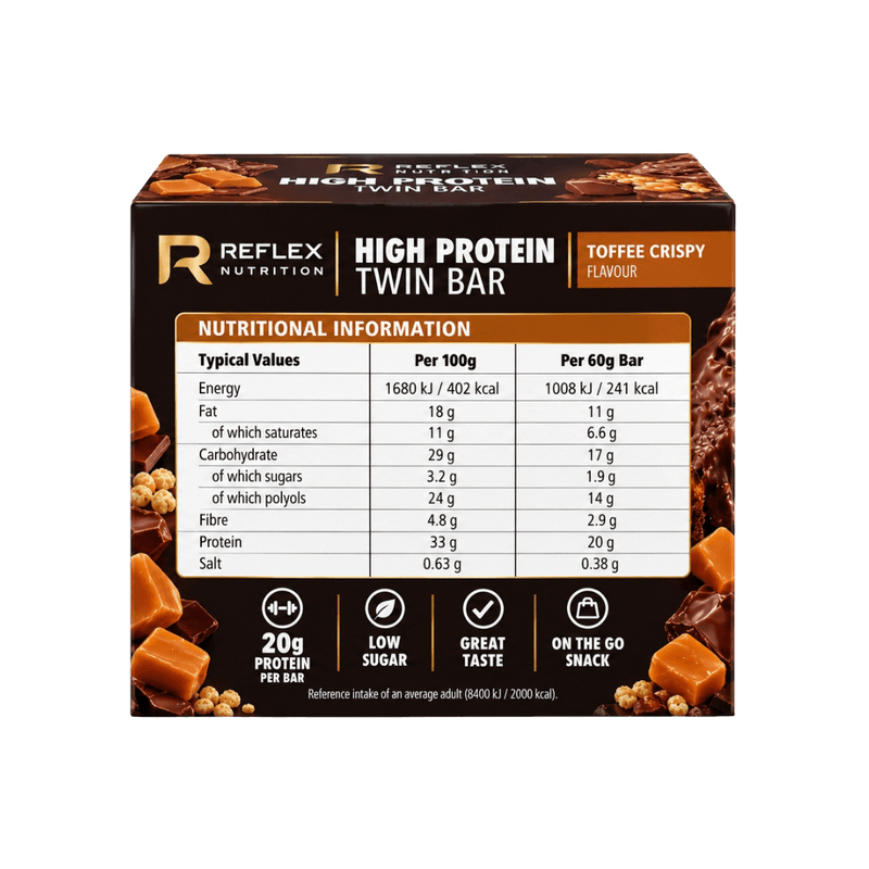 Reflex Protein Twin Bar - Toffee Crispy - 12 Pack