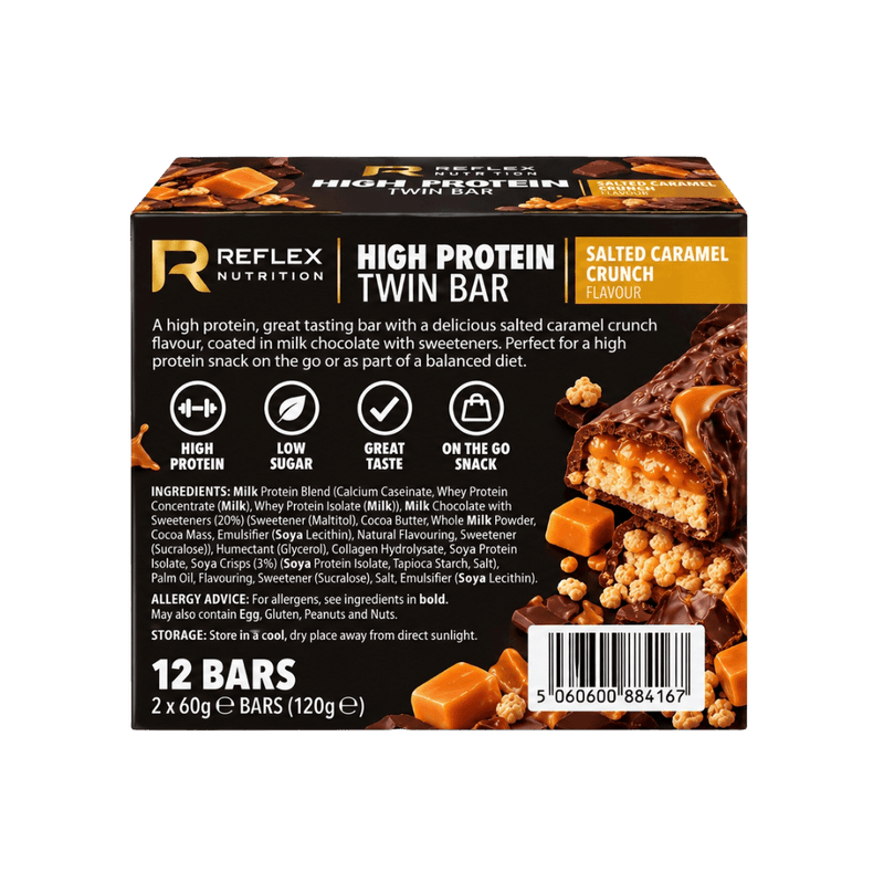 Reflex Protein Twin Bar – Salted Caramel - 12 Pack