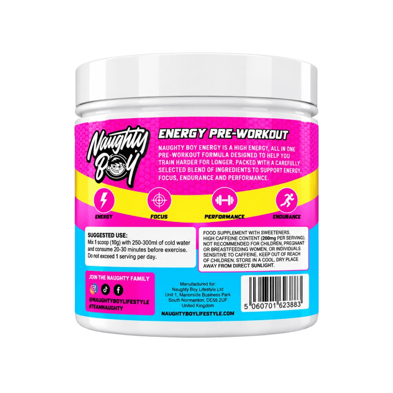 Naughty Boy Pre-Workout Candy Bubblegum - 15 Servings