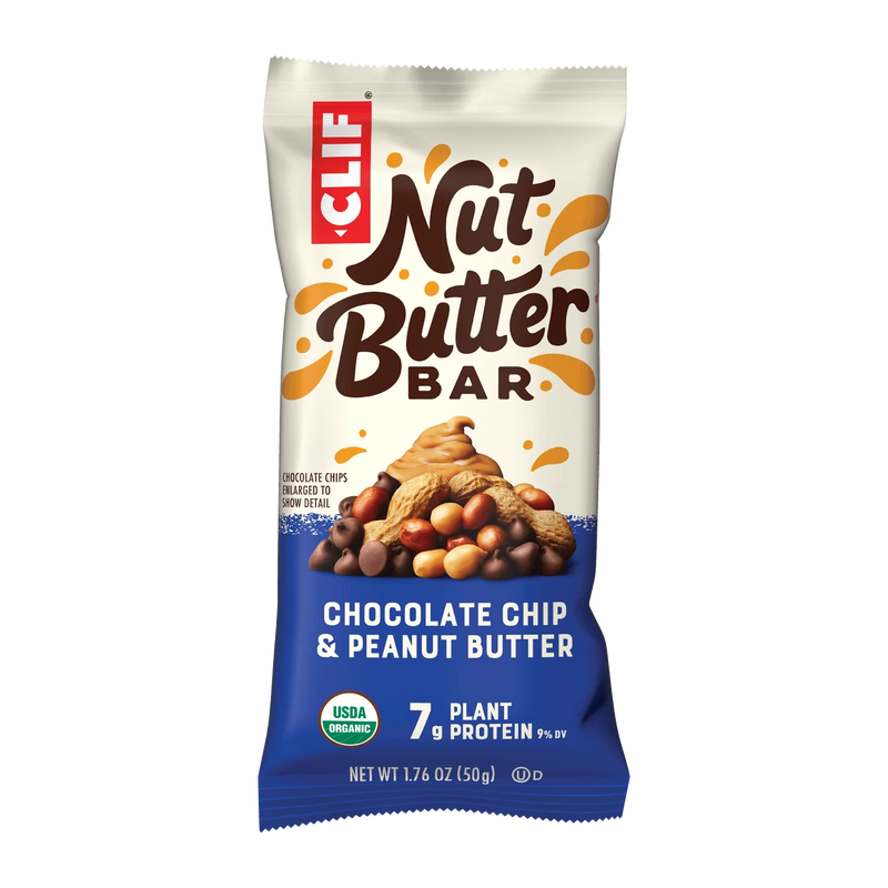 Clif "Nut Butter Bar" Chocolate Chip & Peanut Butter Energy bar 50g  - Case of 12 [Best Before: 03/05/2026]