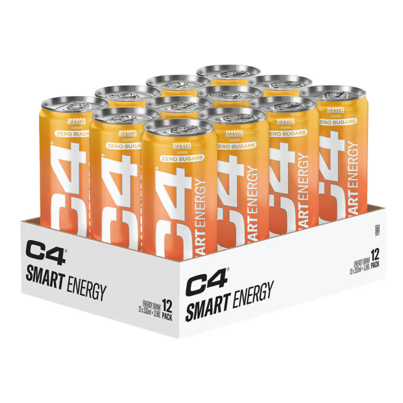 C4 Mango Flavour Smart Energy Drink 330ml - Case of 12