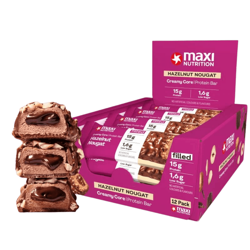 MaxiNutrition Hazelnut Nougat Creamy Core protein bar 45g - Case of 12