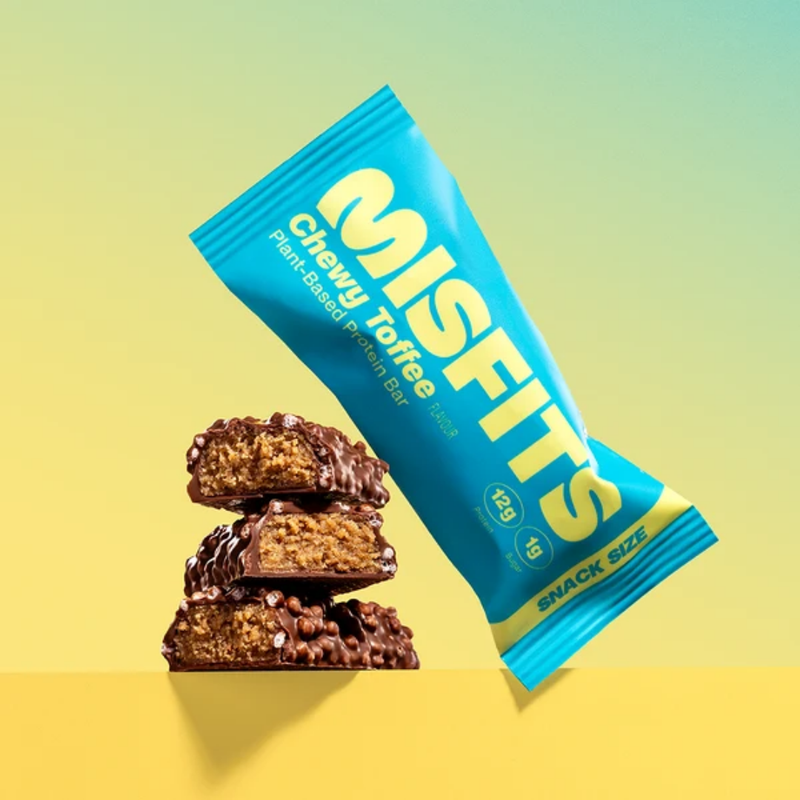 Misfits Chewy Toffee SNACK-SIZE Protein bar 40g - Case of 15