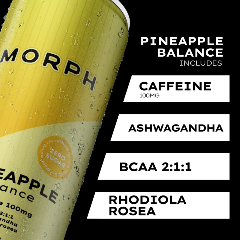 Morph Balance Zero Sugar Energy Drink Pineapple 330ml - Case of 12