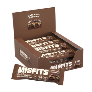 Misfits Chocolate Brownie Flavour Protein Bar 45g - Case of 12 [Best Before: 08/04/2025]