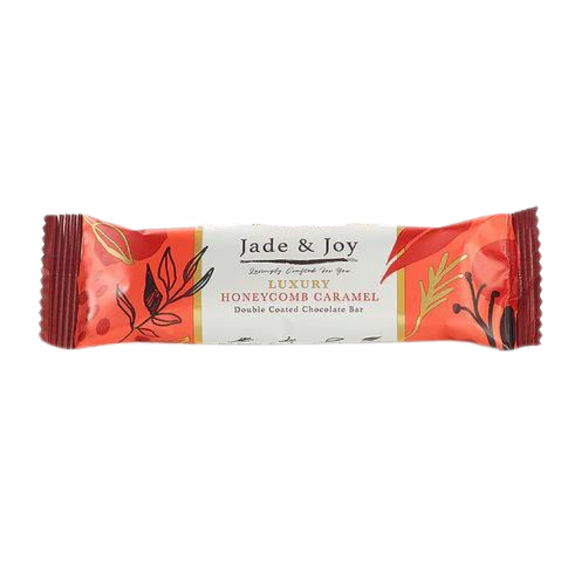 Jade & Joy Luxury Honeycomb Caramel Double Coated Chocolate Bars 50g - Case of 12