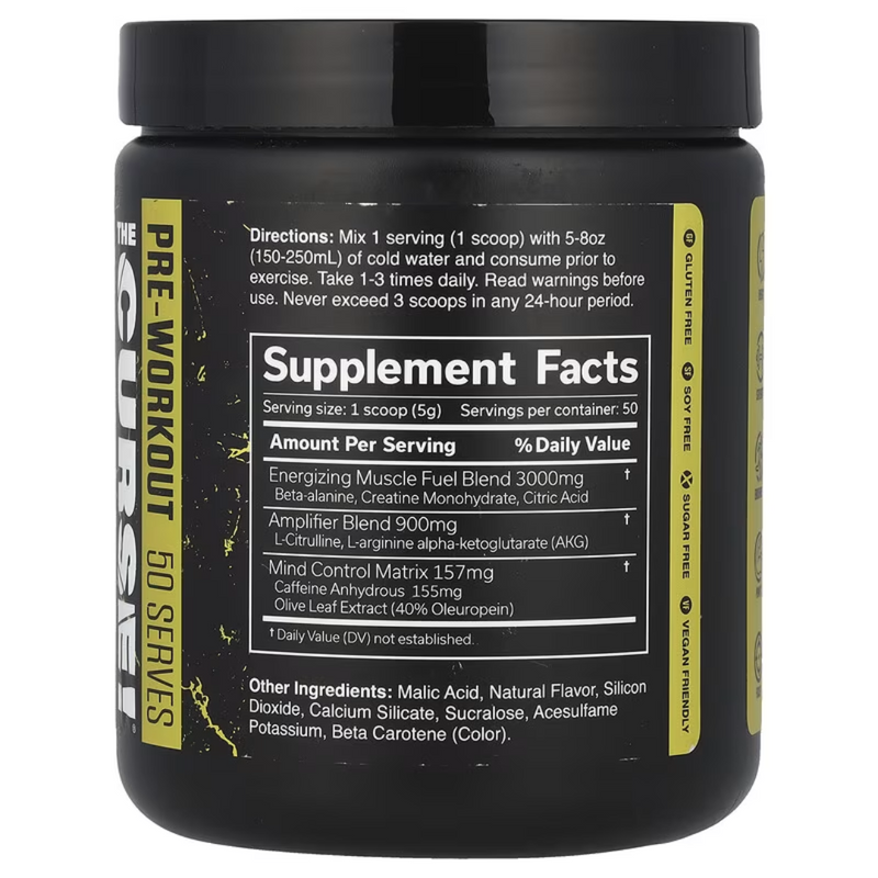 JNX Sports The Curse Pineapple Shred flavour Pre-Workout 250g