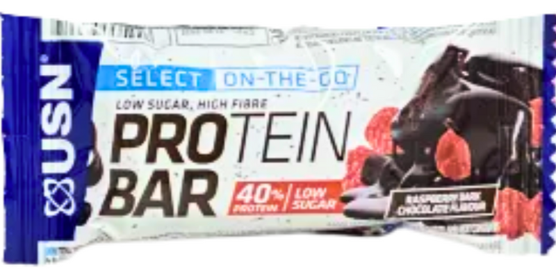 USN Select Protein Dark Chocolate Raspberry bar 40g