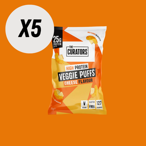 The Curators Cheese Flavour Veggie Puffs 75g - Case of 5 [Best Before: 15/09/2024