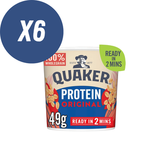 Quaker Original Protein Porridge Pots 49g - Case of 6 [Best Before: 25/01/2025]