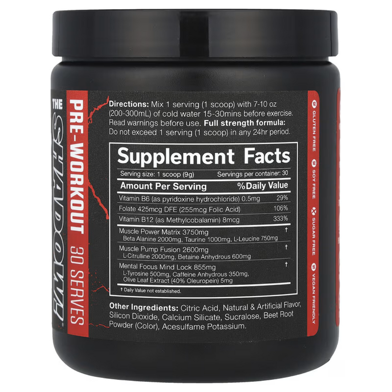 JNX Sports The Shadow Fruit Punch flavour Pre-Workout 270g