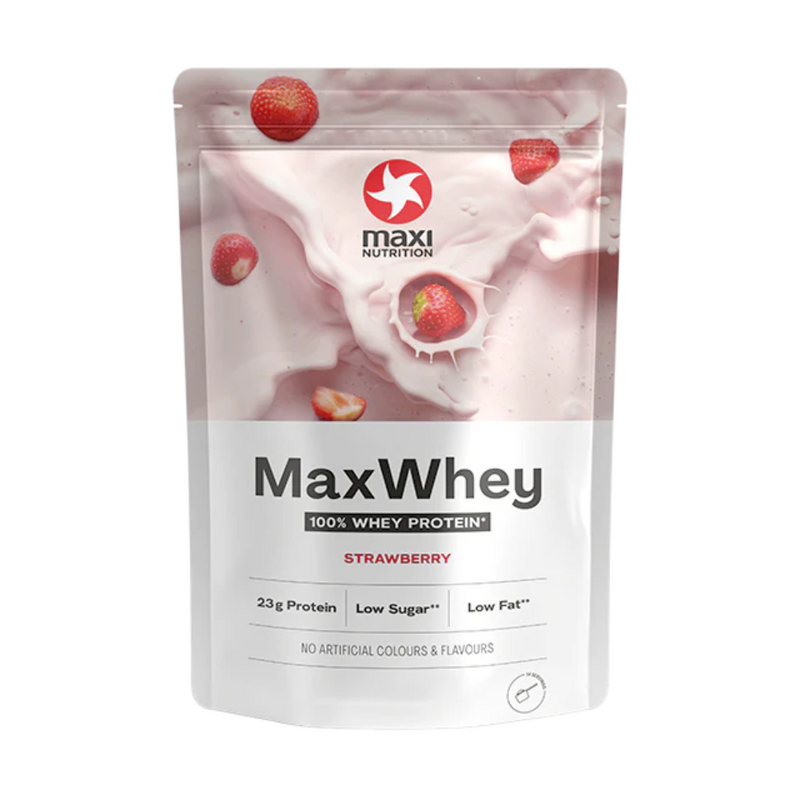 Maxinutrition MaxWhey Strawberry flavour Whey Protein Powder 420g - Case of 3