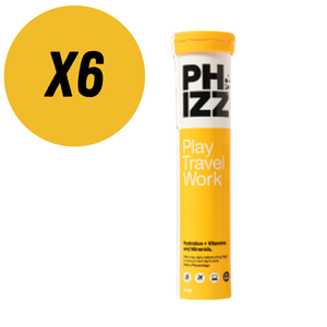 Phizz Orange flavour 2-in-1 Multivitamin & Rehydration Electrolyte Effervescent - Case of 6 x 60 Tabs [Best Before: 31/07/2025]
