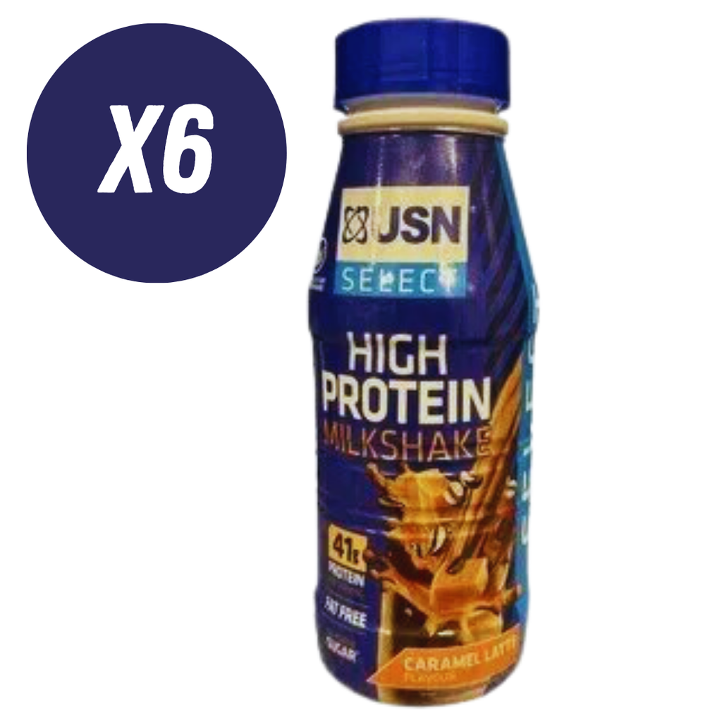 USN Select Caramel Latte Flavour High Protein Milkshake Case 6 [Best Before 27 12 2024]