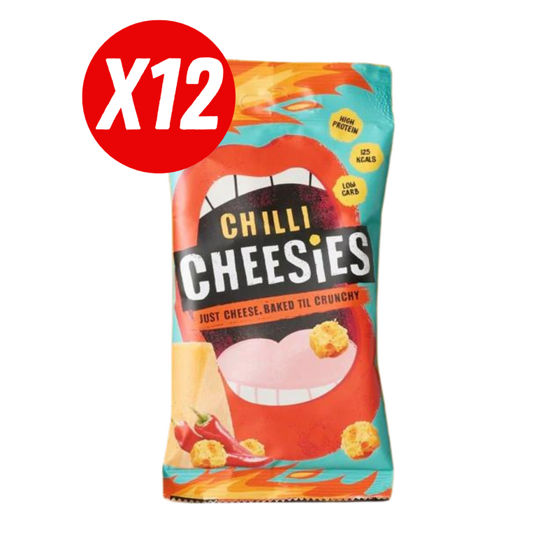 The Curators Cheesies Chilli Cheddar Cheese Baked Bites 20g - Case of 12