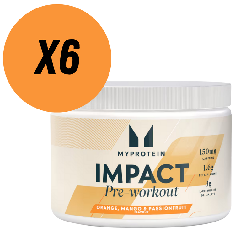 MyProtein Orange Mango & Passionfruit Impact Pre-Workout 150g - Case of 6