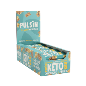 Pulsin Choc Fudge and Peanut Keto Bar 50g - Case of 18
