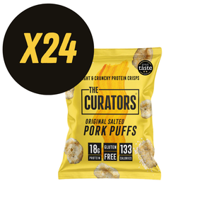 The Curators Original Salted Pork Puffs 25g - Case of 24 [Best Before: 01/04/2025]