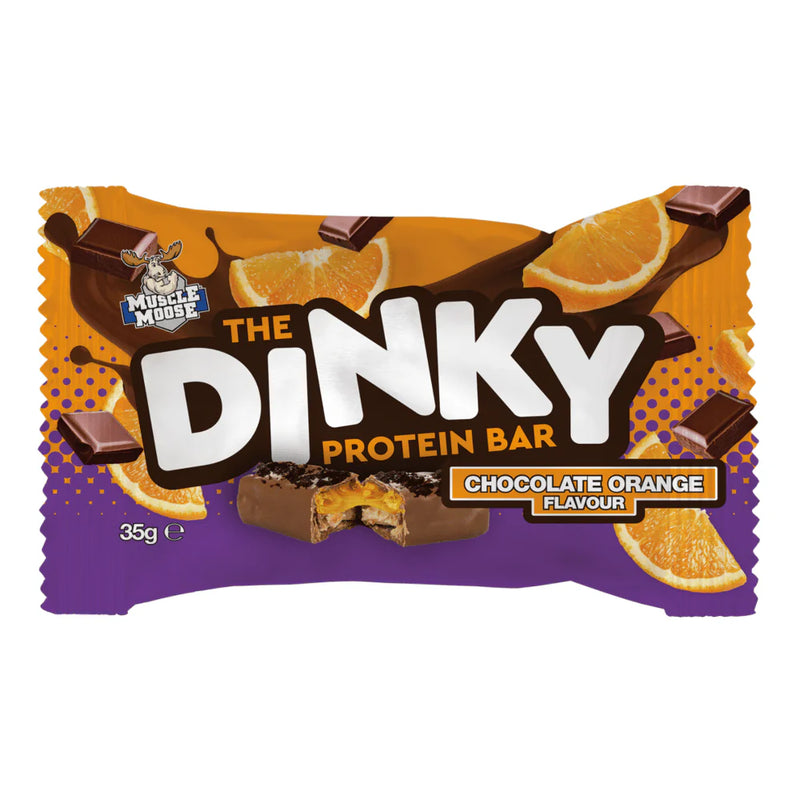 Muscle Moose The Dinky Protein Bar Chocolate Orange Flavour Bar 35g - Case of 12 Multisave