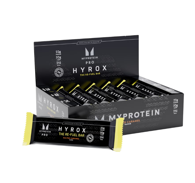MyProtein Hyrox The Refuel Carb & Protein Bar Salted Caramel 80g - Case of 12 [Best Before: 31/07/2026]