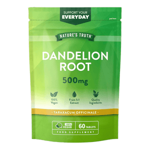 Nature's Truth Dandelion Root 500mg 60 Vegan Tablets