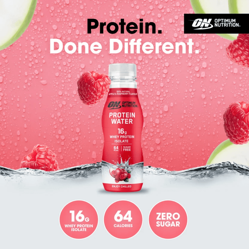 Optimum Nutrition Protein Water APPLE RASPBERRY 350ml Case of 12