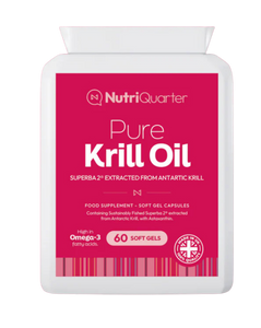 NutriQuarter Pure Krill Oil (Superba 2) Soft Gels (60 Soft Gels)