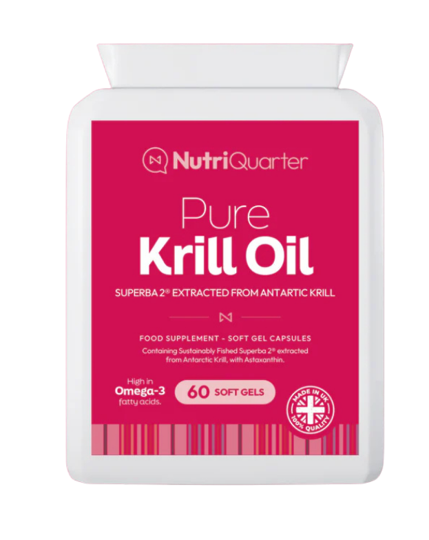 NutriQuarter Pure Krill Oil (Superba 2) Soft Gels (60 Soft Gels)