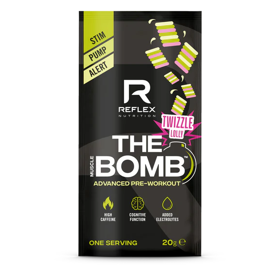 Reflex The Muscle Bomb Advanced Pre-Workout Twizzle Lolly Flavour Single Serve 20g