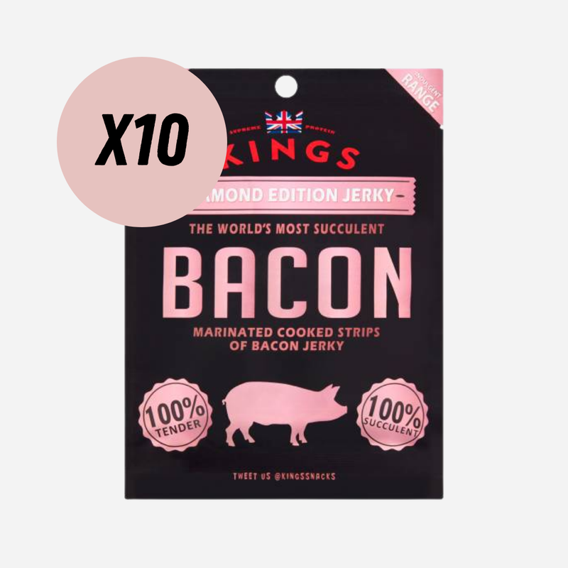 Kings Diamond Edition Bacon Jerky 45g - Bundle of 10 packs
