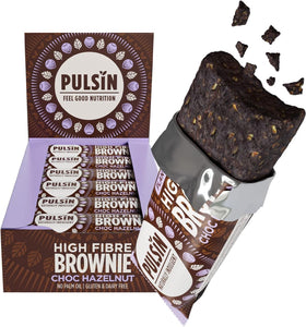 Pulsin Plant Based High Fibre Brownie Choc Hazelnut 35g - Case of 18