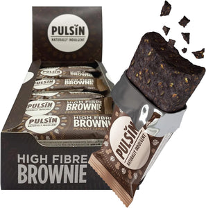 Pulsin Plant Based High Fibre Brownie Peanut Choc Chip 35g - Case of 18