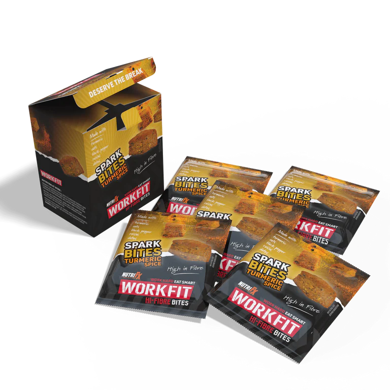 NutriFX Workfit Turmeric Spice Spark Bites (5 x 50g multipack) [Best B