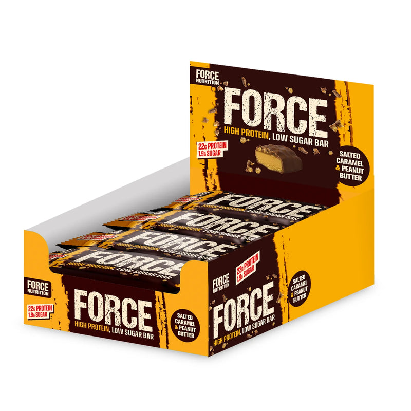 Force Nutrition Salted Caramel & Peanut Butter Protein Bar 65g - Case of 12