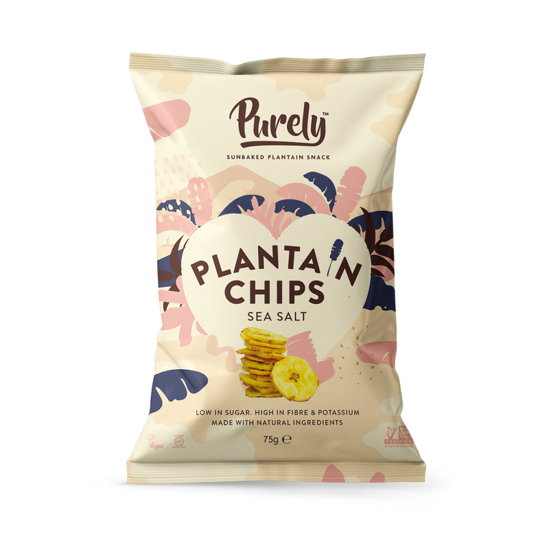 Purely Plantain Chips Sea Salt 75g - Case of 10