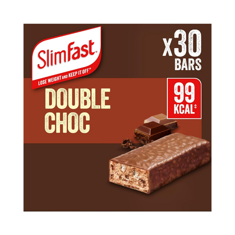 Slimfast Double Chocolate Snack bars 25g - Case of 30 [Best Before: 31/07/2026]