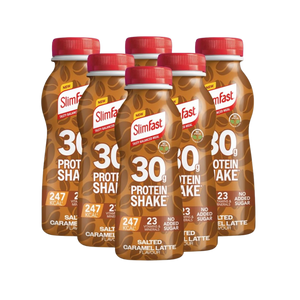 Slimfast Salted Caramel Flavour Ready-to-Drink Protein Shake (30g protein) 325ml - Case of 6