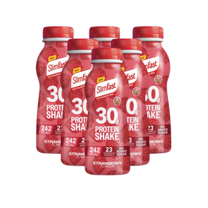 Slimfast Strawberry Flavour Ready-to-Drink Protein Shake (30g protein) 325ml - Case of 6