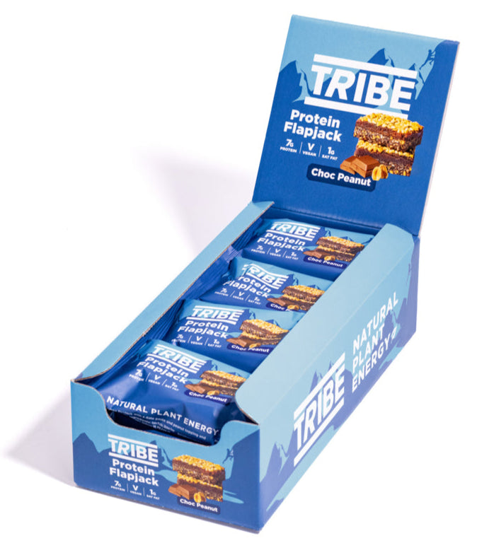 Tribe Choc Peanut Protein Flapjack Case 12 [Best Before 19 10 2025]