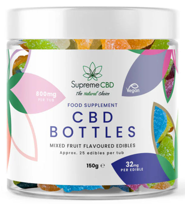 Supreme CBD Mixed Fruit Flavour CBD Gummy Bottles 150g [Best Before: 10/07/2025]