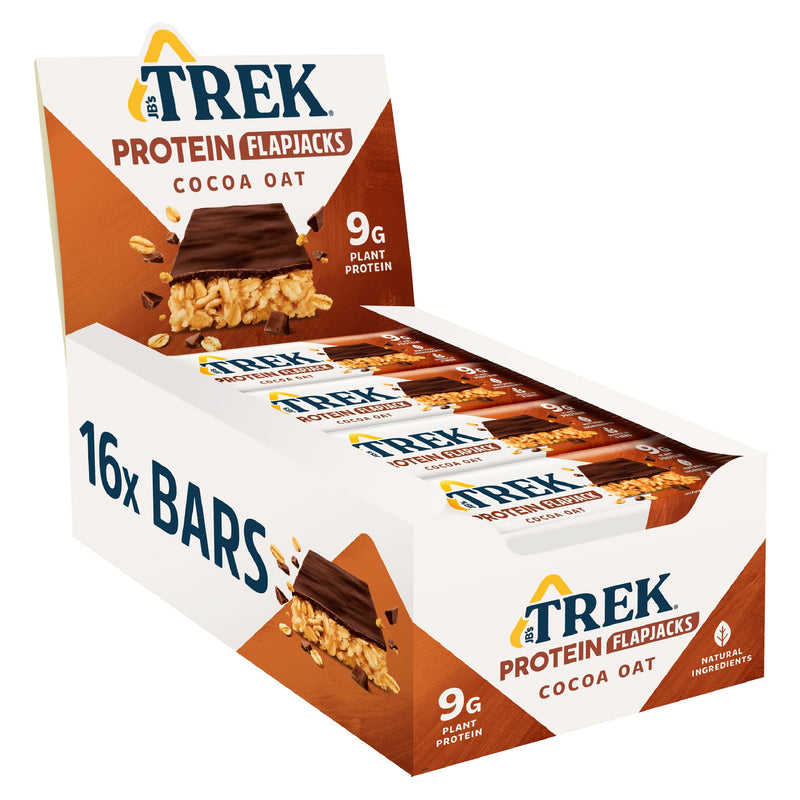 Trek Cocoa Oat Protein Flapjack 50g - Case of 16 [Best Before: 01/07/2025]