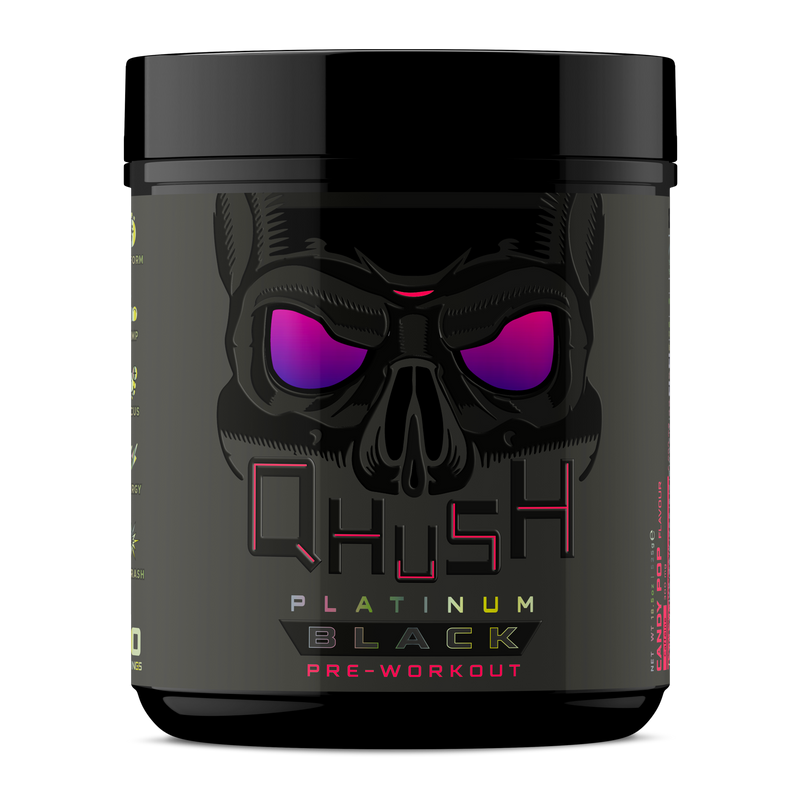 USN QHUSH Black Platinum Candy Pop Flavour Pre-Workout Formula 525g [Best Before: 27/05/2026]