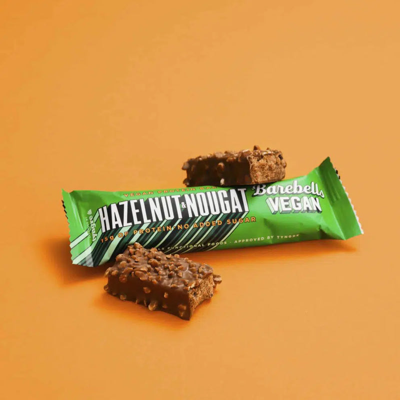 Barebells Hazelnut & Nougat Vegan Protein bar 55g - Case of 12 [Best Before Date: 22/08/2025]