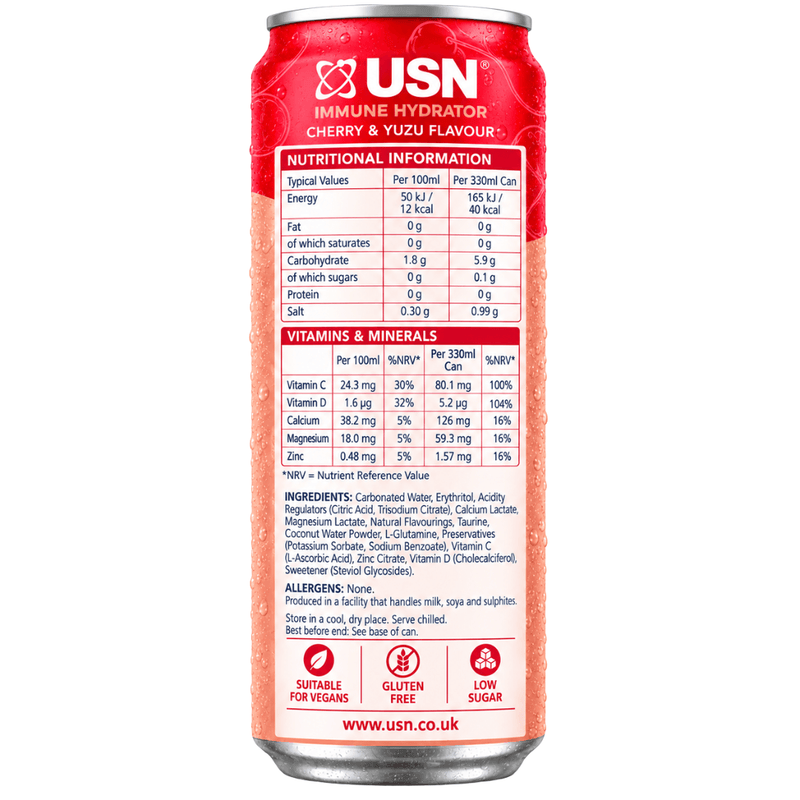 USN Hydrafizz Cherry & Yuzu 330ml Case of 12