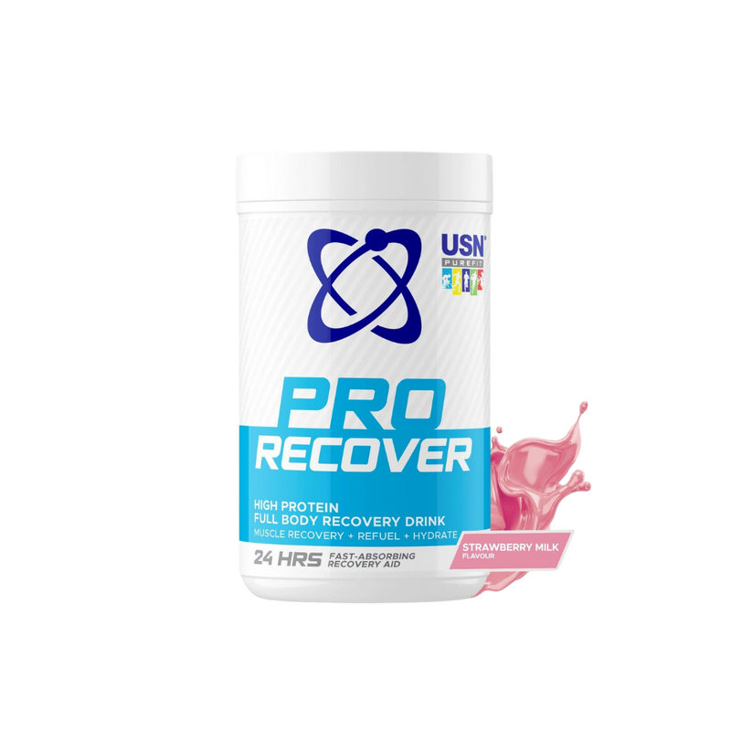 USN Purefit Pro Recover High Protein Recovery Drink Powder Strawberry Flavour 400g [Best Before: 27/04/2026]