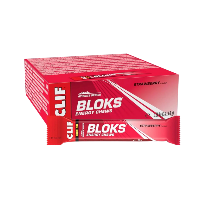 Clif Bloks Strawberry flavour Energy Chews 60g - Case of 18