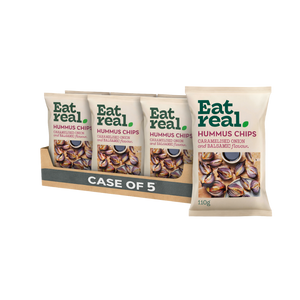 Eat Real Hummus Chips Caramelised Onion & Balsamic Vinegar- Case of 5