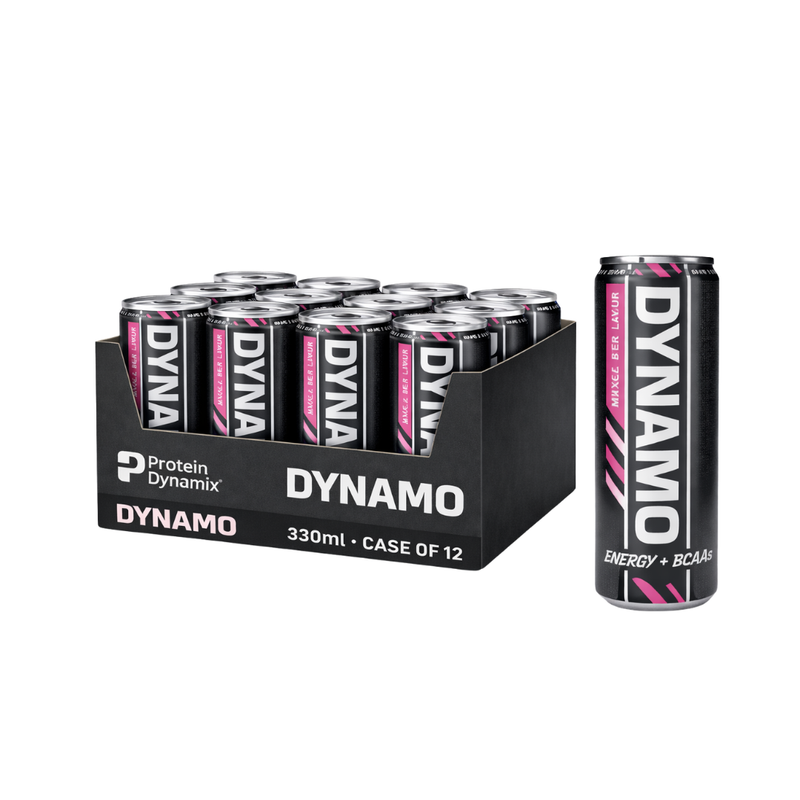 Protein Dynamix Dynamo Mixed Berry Energy Drink 330ml - Case of 12 [Best Before: 31/12/2025]