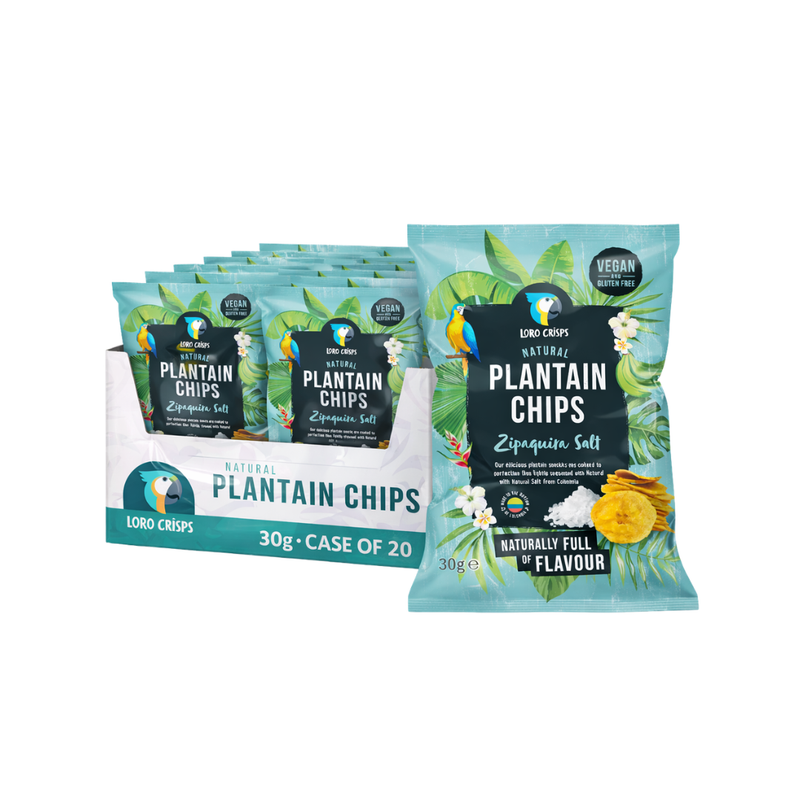 Loro Crisps Zipaquira Salt flavour Plantain Crisps 30g - Case of 20