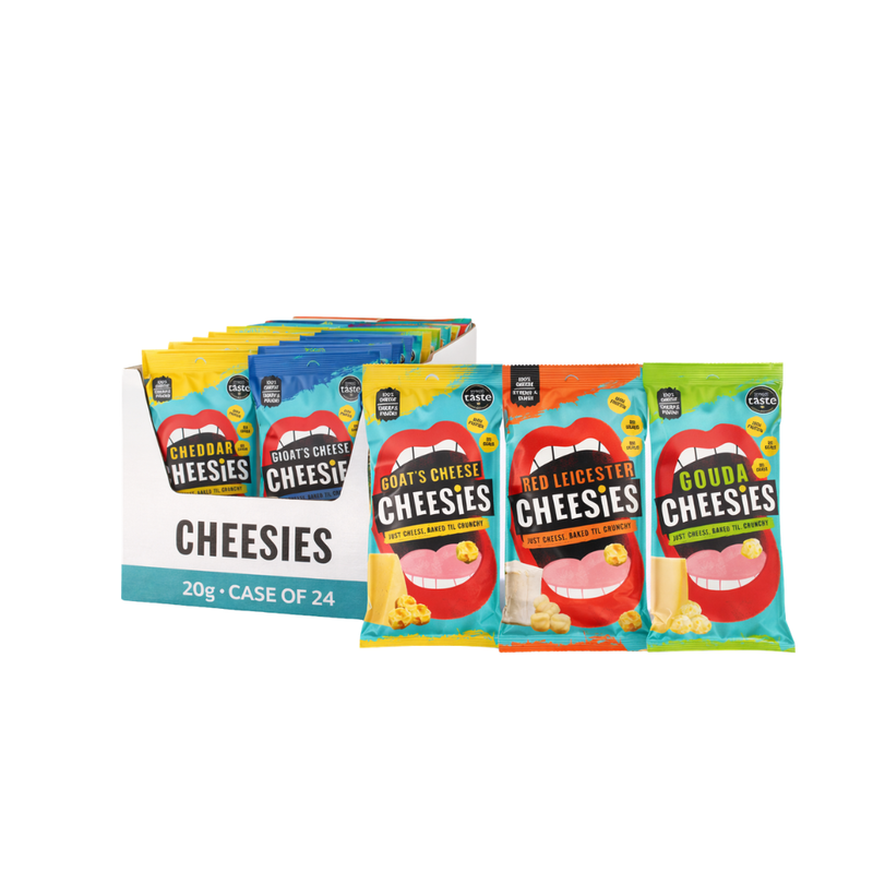 The Curators Cheesies Variety Pack - Case of 24 x 20g [Best Before: 30/01/2026]